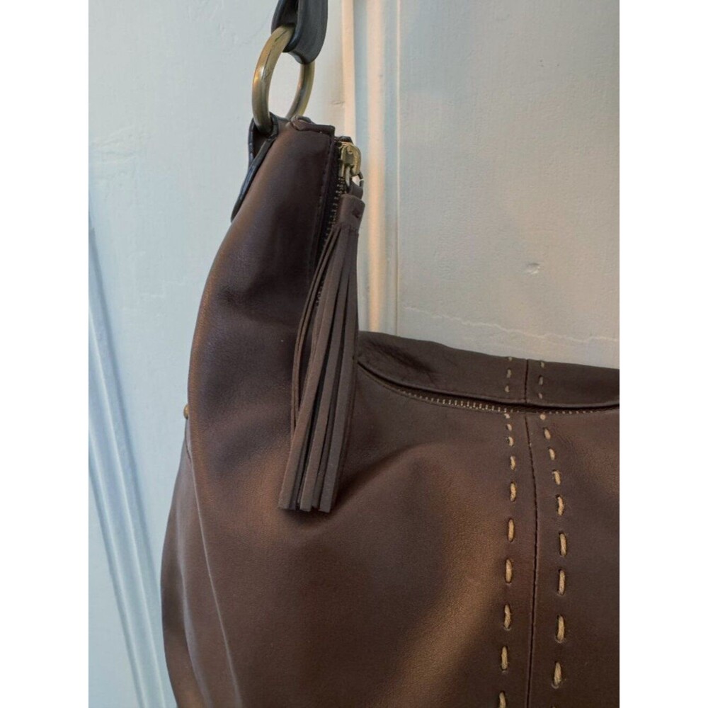 SIGRID OLSEN Hobo Bag Leather Dark Chocolate Brown - Picture 2 of 10